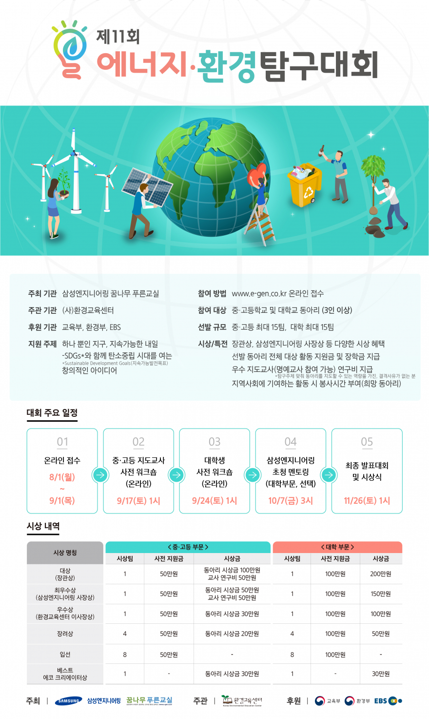 [삼성엔지니어링] 제11회 온라인 에너지·환경 탐구대회 (~9/1 목)